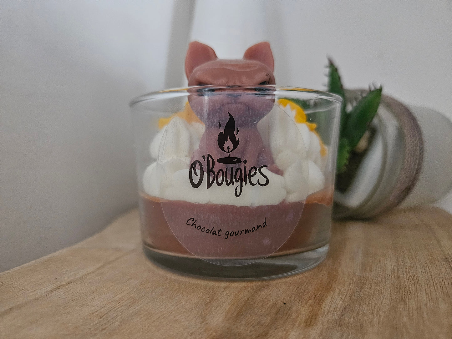 Chihuahua en Vedette : Bougie senteur Chocolat gourmand