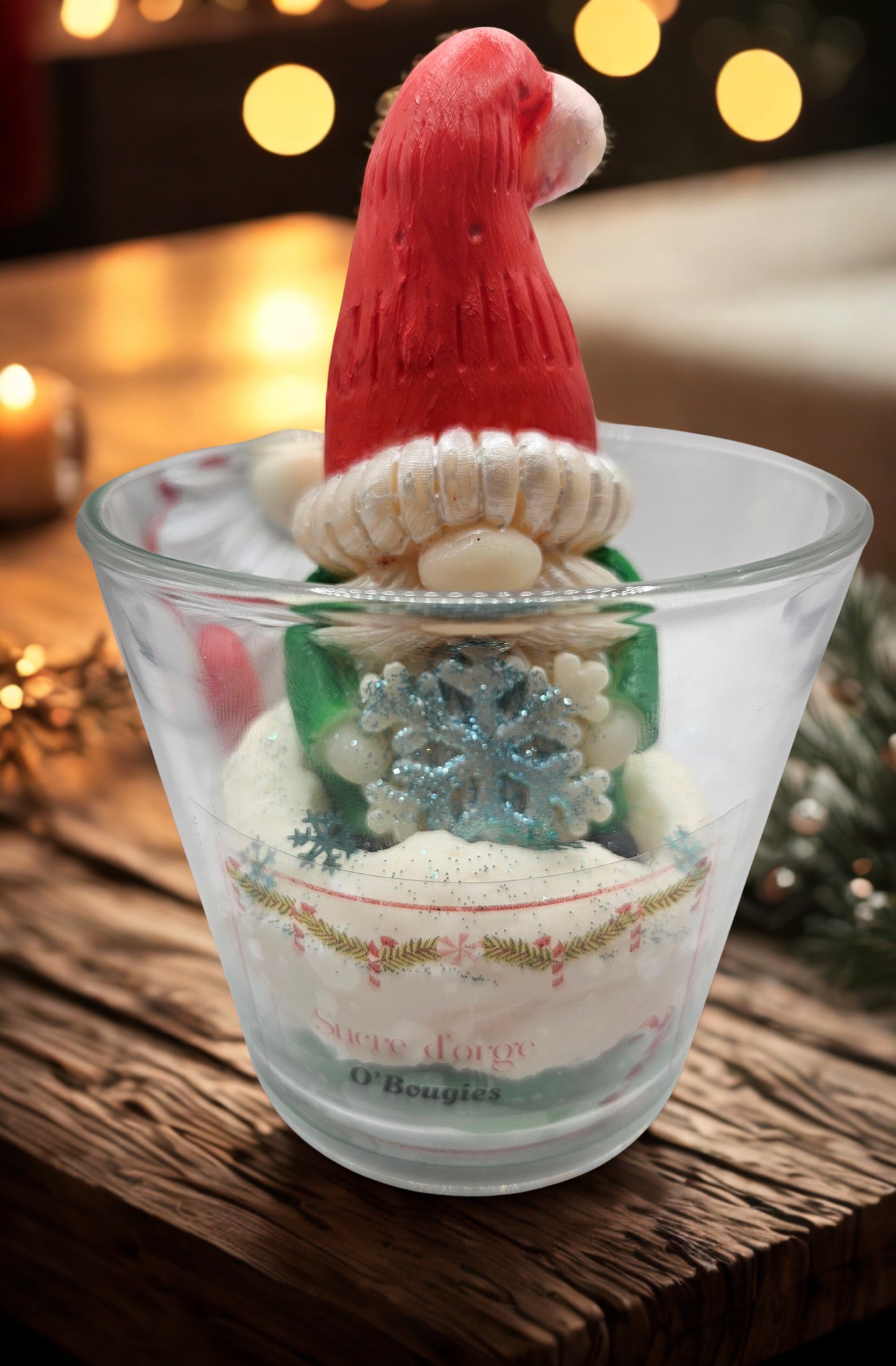 🎄 Bougie parfumée Sucre d’Orge – Édition de Noël 🎅
