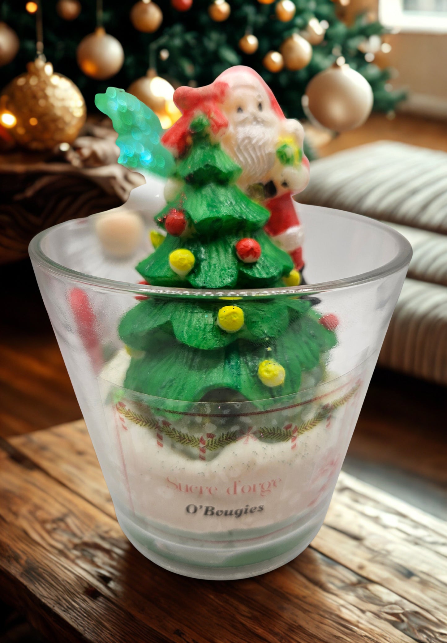 🎄 Bougie parfumée Sucre d’Orge – Édition de Noël 🎅