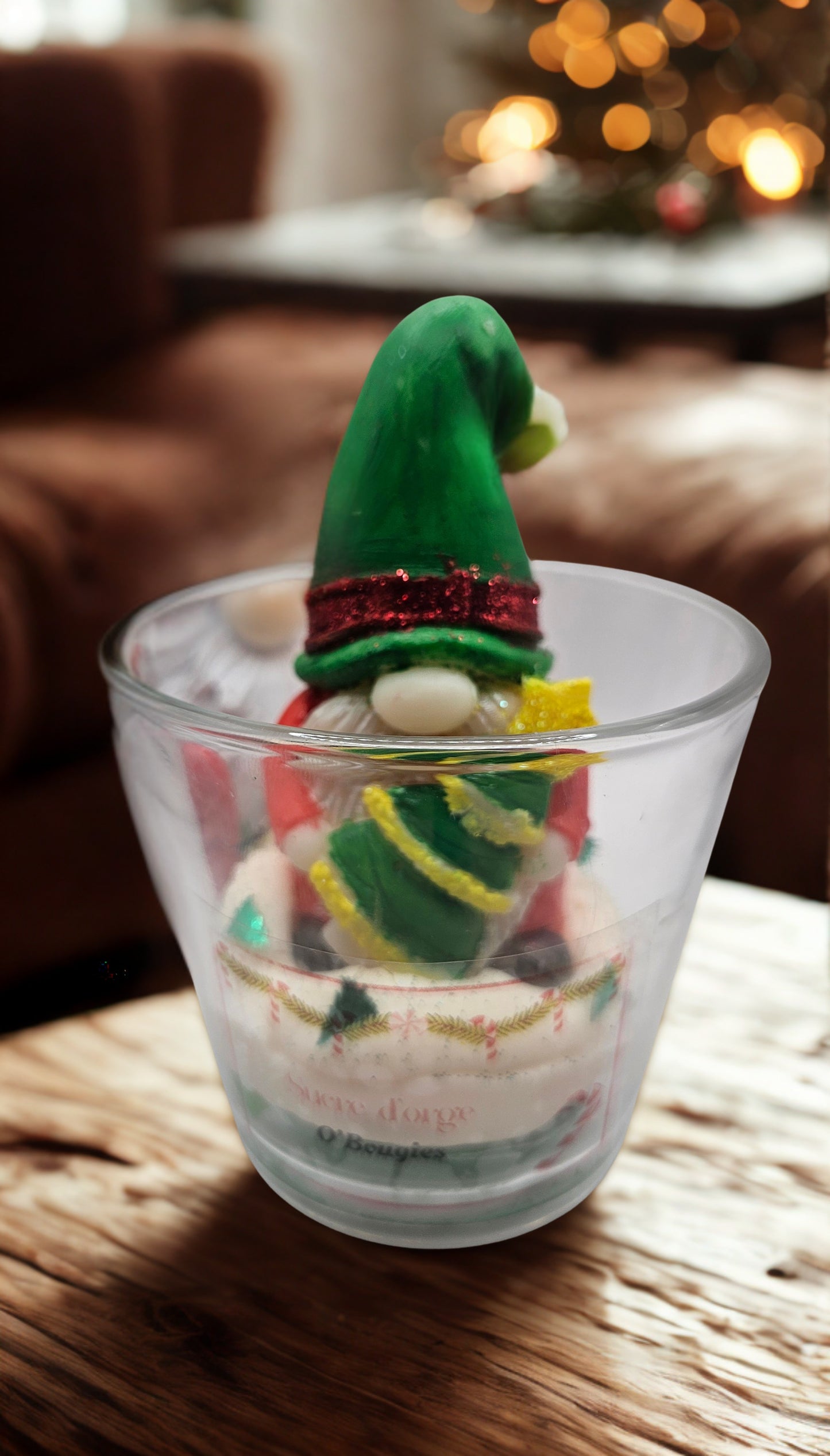 🎄 Bougie parfumée Sucre d’Orge – Édition de Noël 🎅